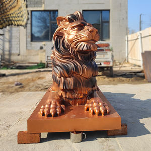Estatua De León de bronce moderna de gran tamaño, escultura de escalada de León <span class=keywords><strong>HSBC</strong></span> para jardín al aire libre, artesanías de fundición de Metal para tienda bancaria - Product Image 3