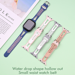 Dos correas de diseño colorido para <span class=keywords><strong>Apple</strong></span> <span class=keywords><strong>Watch</strong></span> 10, correas de reloj de silicona suave amigables con la piel para <span class=keywords><strong>Apple</strong></span> <span class=keywords><strong>Watch</strong></span> - Product Image 5