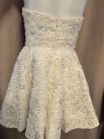 Nouvelle arrivée, robe de fête d'anniversaire de luxe haut de gamme, robe courte blanche sans manches à fleurs 3D pour mariage, fête d'anniversaire