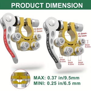 (4 avis) 5.0 vendu Connecteur de pince de borne de batterie en zinc en acier inoxydable à dégagement rapide ajuster l'adaptateur de pince de déconnexion 1420 - Product Image 3