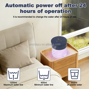 Humidificador de aire con aromaterapia USB, <span class=keywords><strong>difusor</strong></span> de <span class=keywords><strong>aceites</strong></span> <span class=keywords><strong>esenciales</strong></span> con botones de pantalla táctil y luz nocturna de 8 colores - Product Image 6