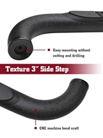 Accessoires extérieurs tout-terrain, marchepieds latéraux noirs pour cabine simple, barres de protection Nerf, marchepieds latéraux pour pick-up Dodge Ram 1500