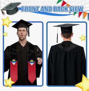 <strong>Custom</strong> Israel Flag &amp; <strong>United</strong> States Black Flag Unisex Graduation Sash Ribbon High Quality Modern Digital Printing Polyester - Product Image 4