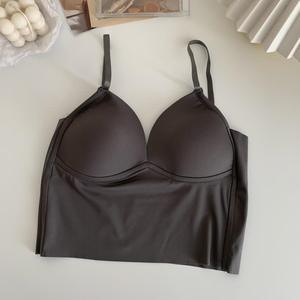 Stock d'usine sortes soutien-gorge respirant femmes gilet Douceur Confort Camisole beauté dos Débardeur fronde <span class=keywords><strong>sans</strong></span> <span class=keywords><strong>anneau</strong></span> en acier camisole - Product Image 4