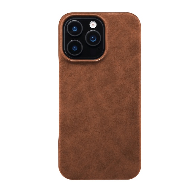 New Product Leather Phone Case for iPhone 16 Pro Magnet Top Grain Vintage Style Mobile Phone Cover