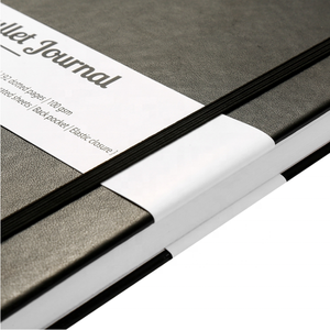 Cao cấp bìa màu đen với biểu tượng tùy chỉnh Lưu ý cuốn sách tùy chỉnh PU da Tạp Chí 100 GSM 120 GSM 160 GSM A5 chấm máy tính xách tay - Product Image 3