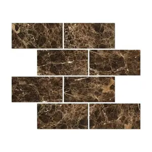 <span class=keywords><strong>Prix</strong></span> au mètre carré des carreaux de marbre brun Dark Emperador, Emperoer Emperoder, dalle de marbre brun chocolat Emperor, Breccia, découpée sur mesure - Product Image 2