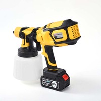 Mini compresseur d'air à alimentation sous pression 250W, batterie lithium-ion, pistolet de pulvérisation électrique sans fil sans balais, pulvérisateur portable HVLP