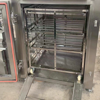 Four à fumage professionnel automatique au gaz pour poulet, porc, bœuf, poisson, viande, tofu séché, en acier inoxydable SUS304, avec moteur et roulement, haute capacité