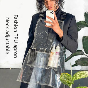 Grembiule personalizzato barbiere parrucchiere plastica TPU impermeabile parrucchiere grembiule salone di bellezza grembiule da barbiere - Product Image 1