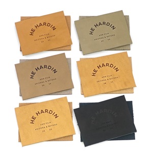 Étiquette en cuir véritable personnalisée, embossée, avec logo personnalisé, patch en cuir, étiquette en cuir avec logo pour sacs à main et vêtements - Product Image 2