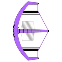 Aile gonflable de Wing-Surf 2026 2023 de couleur violette, 4 à 6 mètres carrés, pour kitesurf, windsurf et foilsurf