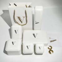 FORTE Vente en Gros Boîtes à Bijoux en Cuir Blanc pour Mariage, Bagues, Bracelets et Colliers – Coffrets Cadeaux de Luxe en Similicuir PU
