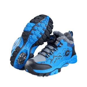 Chaussures en coton pour garçons, nouvelles chaussures <span class=keywords><strong>de</strong></span> randonnée doublées <span class=keywords><strong>de</strong></span> polaire chaudes pour l'automne et l'hiver, imperméables, antidérapantes, bottes <span class=keywords><strong>de</strong></span> neige pour grands garçons - Product Image 1