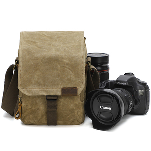 Wholesale Vintage <strong>Small</strong> Canvas Compact Sling <strong>Camera</strong> <strong>Bag</strong> Water-Resistant Shoulder <strong>Bag</strong> for DSLR SLR Photography <strong>Camera</strong> - Product Image 1