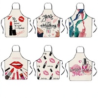 Tablier de cuisine et domestique anti-salissures, amusant, à motifs de dessins animés et d'anime, pour maquillage, rouge à lèvres et vernis à ongles, provenance transfrontalière
