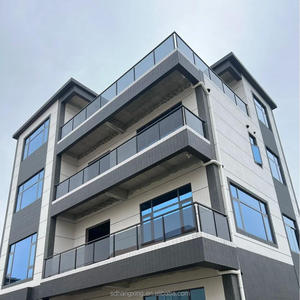 Système de balustrade moderne pour balcon extérieur en alliage d'aluminium et acier inoxydable, avec panneaux de verre sans cadre de 12 mm pour escalier de villa - Product Image 2