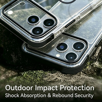 Coque transparente magnétique antichoc pour Apple iPhone 18 Pro Max 17 Pro, protection de téléphone avec protection contre les chutes aux quatre coins