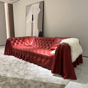 Luxury Lounge Italian Designer divano soggiorno divano Set <span class=keywords><strong>mobili</strong></span> gonna componibile moderna Design posteriore divano in pelle - Product Image 1