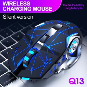 Ratón inalámbrico recargable para juegos con retroiluminación mecánica para deportes electrónicos, conexión USB ergonómica para diestros, silencioso para jugadores de <span class=keywords><strong>PC</strong></span> - Product Image 2