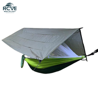 210T Parachute Nylon extérieur léger suspendu hamac pluie mouche bâche et moustiquaire pour adultes survie Camping hamac ensemble