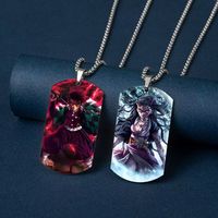 Faible MOQ, Pendentif porte-clés et breloque de collier en alliage d'acier inoxydable, thème Anime japonais, accessoires décoratifs avec impression couleur