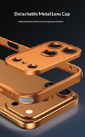 Coque de téléphone iPhone 17 Pro Max/17 Pro avec cadre métallique sans bords usiné CNC, protection anti-chute, revêtement DLC, certifiée ISO9001