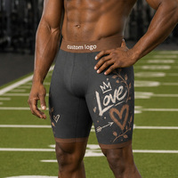 Sous-vêtements pour hommes à sublimation graffiti sous marque privée : Slips et boxers respirants, doux, à séchage rapide, anti-frottement, assortis
