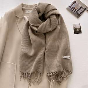 Bufanda a cuadros clásica de estilo coreano de lujo de alta calidad <span class=keywords><strong>para</strong></span> mujer, bufanda cálida gruesa de otoño e invierno <span class=keywords><strong>para</strong></span> <span class=keywords><strong>parejas</strong></span> que combinan con todo - Product Image 2