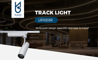 Spot LED sur rail blanc élégant anti-éblouissement réglable pour boutique, showroom, bureau, décoration intérieure commerciale