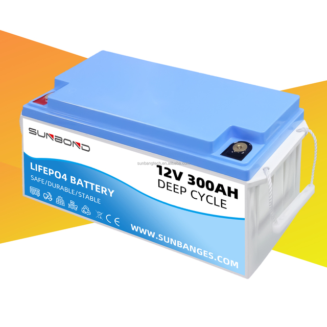 SUNBOND 12V 300Ah Rechargeable Lithium Ion Battery 12v 200ah Lithium Battery 12v 300ah Lifepo4 for Solar RV Yacht