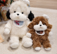 Peluche personnalisée chiot avec bavoir, jouet en peluche doux, poupée chiot mignonne avec bavoir, coussin chiot pour enfants, cadeau et décoration intérieure