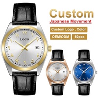 Fabricant de montres OEM ODM, logo personnalisé, montre Aura arabe, boîtier en acier inoxydable, étanche, montre-bracelet de luxe à quartz pour hommes
