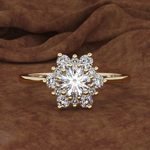 Anello da Donna con Zirconi a Forma di Fiocco di Neve, Elegante e Versatile per Uso Quotidiano e Feste, Gioiello da Dito Impilabile, Regalo - Product Image 1