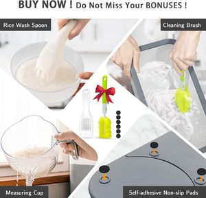 Distributeur de riz de 25 lb, grands récipients de stockage d'aliments secs pour céréales avec tasse à mesurer - Product Image 6