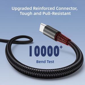 Câble adaptateur USB C PD65W, charge super rapide 3A, câble de données USB en nylon tressé en alliage d'aluminium, charge rapide type C - Product Image 5