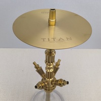Chicha MIG TITAN en acier inoxydable de style allemand, avec boîte en bois, verre et accessoires de luxe haut de gamme.
