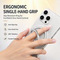 Fournisseur en gros d'accessoires pour téléphones : Support magnétique pliable pour smartphone avec anneau de maintien et support de doigt