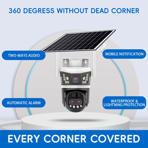 Cámara de Seguridad HD de 5MP con Doble Lente 4G y Zoom 10x, Cámara IP <span class=keywords><strong>para</strong></span> Exteriores con Panel Solar de 8W, Carga Automática, Alarma, Gran Angular, PTZ <span class=keywords><strong>V380</strong></span> <span class=keywords><strong>PRO</strong></span> - Product Image 1