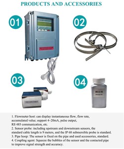 Pengukur aliran ultrasonik genggam portabel, dengan S M L mengukur aliran pipa - Product Image 3