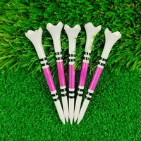 Tees de golf en plastique avec logo personnalisé, supports de balles rayés colorés, accessoires d'entraînement de golf