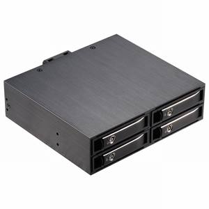 Optibay - <span class=keywords><strong>Rack</strong></span> Móvil para Discos Duros de 5.25 Pulgadas con <span class=keywords><strong>4</strong></span> Bahías para Discos Duros de 2.5 Pulgadas, SATA, SAS, de Aluminio, con Bandeja Extraíble - Product Image 1