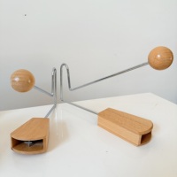 Wooden Vibraslap Percussion Instrument Orff Music Teaching Aid Rhythm Clacker for Kids