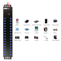 Sipolar A-812 Nouveau design Hub multi-USB de qualité industrielle 30/64 ports Chariot de charge pour tablette