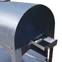 Four à pizza portable d'extérieur en acier inoxydable, chauffé au bois, personnalisé en usine, avec minuterie mécanique et chariot
