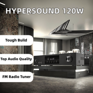 120W <span class=keywords><strong>amplificateur</strong></span> Audio domestique de haute qualité <span class=keywords><strong>HIFI</strong></span> stéréo classe D <span class=keywords><strong>tuner</strong></span> FM fonction ARC matériel métallique système de son professionnel - Product Image 2