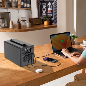 Station d'alimentation portable 1200W pour extérieur avec onduleur à onde sinusoïdale pure, charge solaire et automobile, contrôleur MPPT pour <span class=keywords><strong>camping</strong></span> et utilisation mobile - Product Image 2