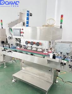 Machine de capsulage automatique complète pour bouteilles carrées et rondes, avec alimentation en bouchons, pressage et vissage, pour ligne de mise en bouteille et de comptage - Product Image 4