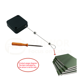 Ruiwor rw1705 công cụ búa an ninh cáp có thể thu vào ấm đun nước điện khách sạn chống trộm cuộn dây máy tính xách tay Hiển thị an toàn Reel - Product Image 4