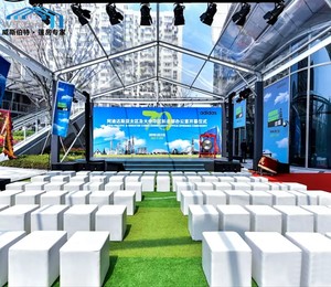 Produit de 15x25m, cabanes de mariage, tente de luxe transparente, grande capacité, tente conteneur, équipement de camping, <span class=keywords><strong>barnum</strong></span>, <span class=keywords><strong>aluminium</strong></span> - Product Image 3